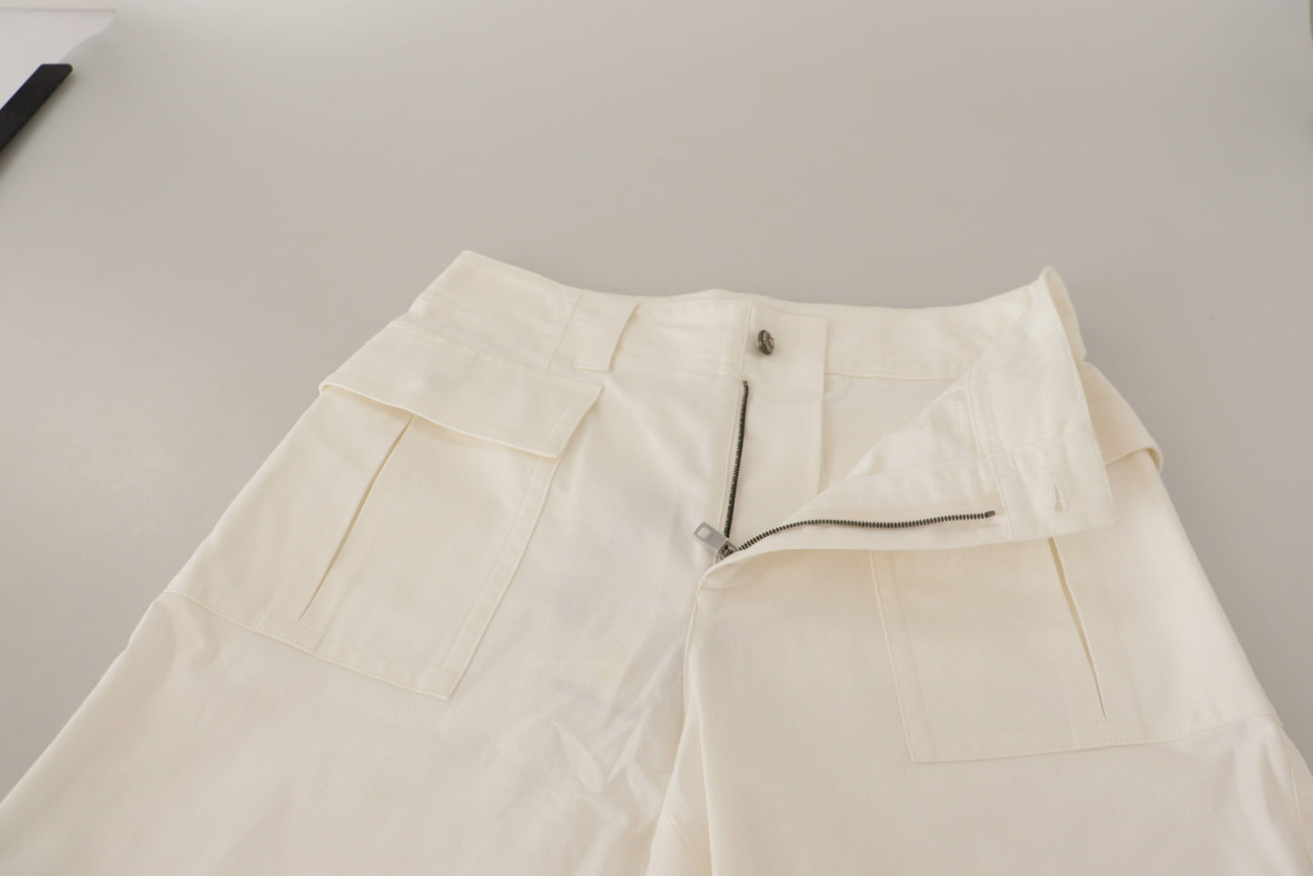 White High Waist Tapered Women Cotton Pants