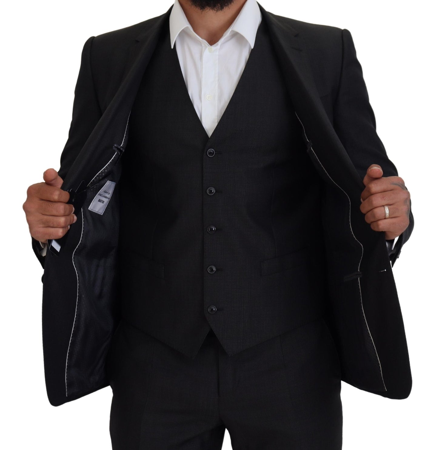 Gray MARTINI 3 Piece Slim Fit Suit