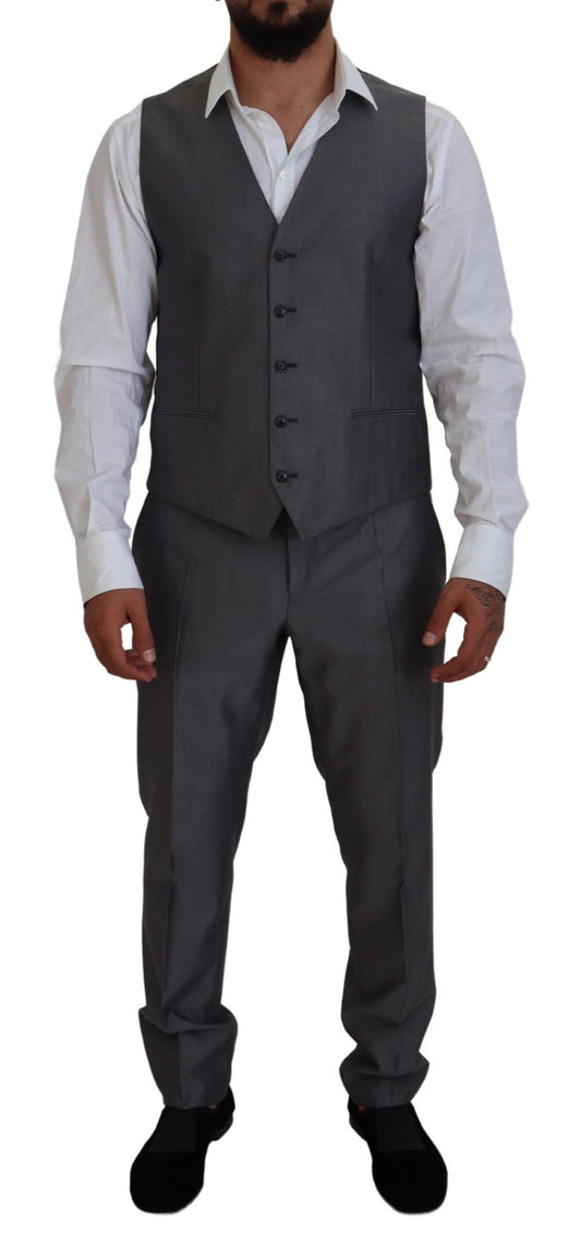 Gray SICILIA 3 Piece Slim Fit Suit