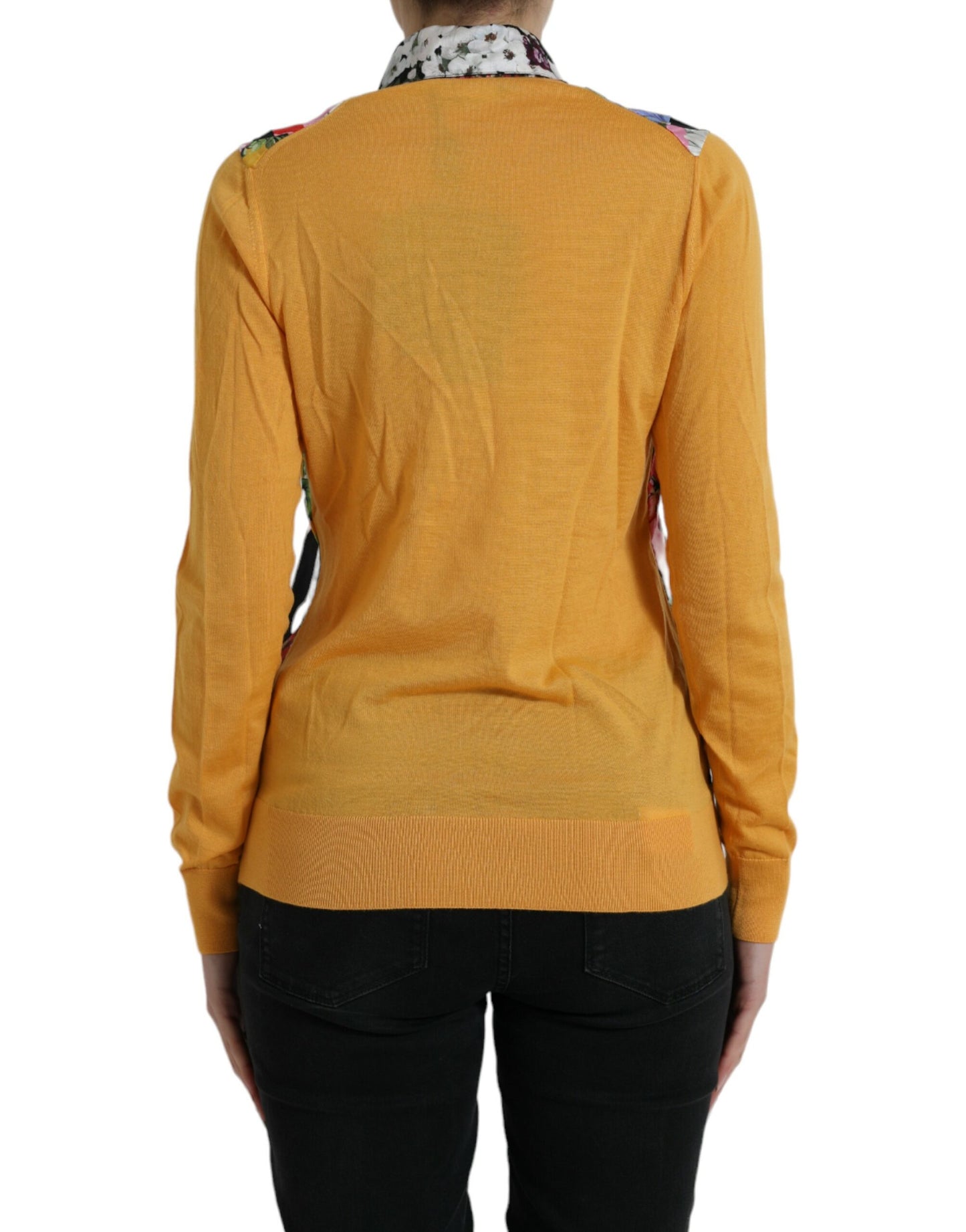 Multicolor Patchwork Cashmere Henley Sweater