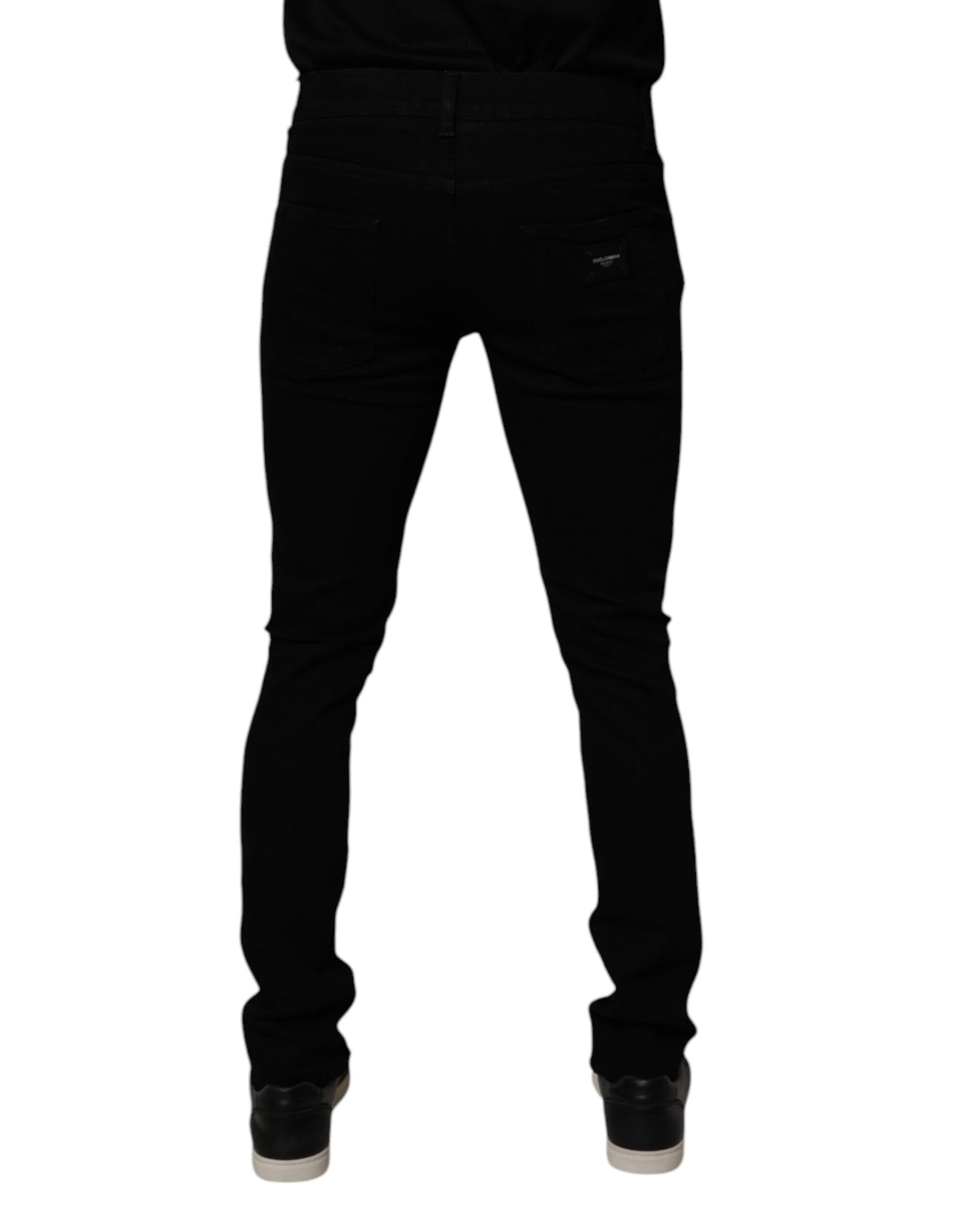 Black Cotton Stretch Skinny Men Denim Jeans