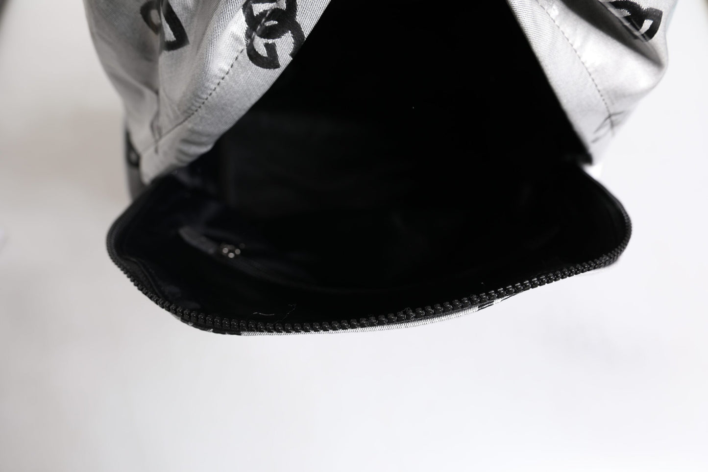 Polyester Gray Black DG Logo Plaque Backpack Bag