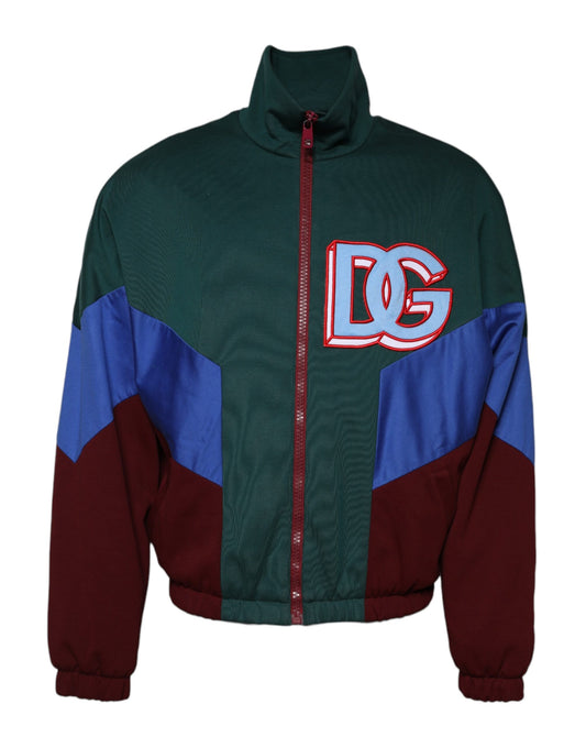 Multicolor Cotton Logo Full Zip Jacket