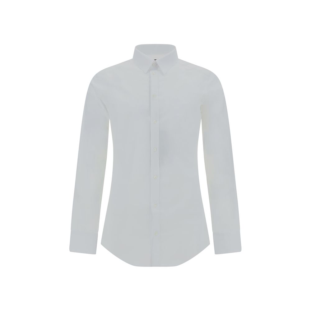 White Elastane Dress Shirt