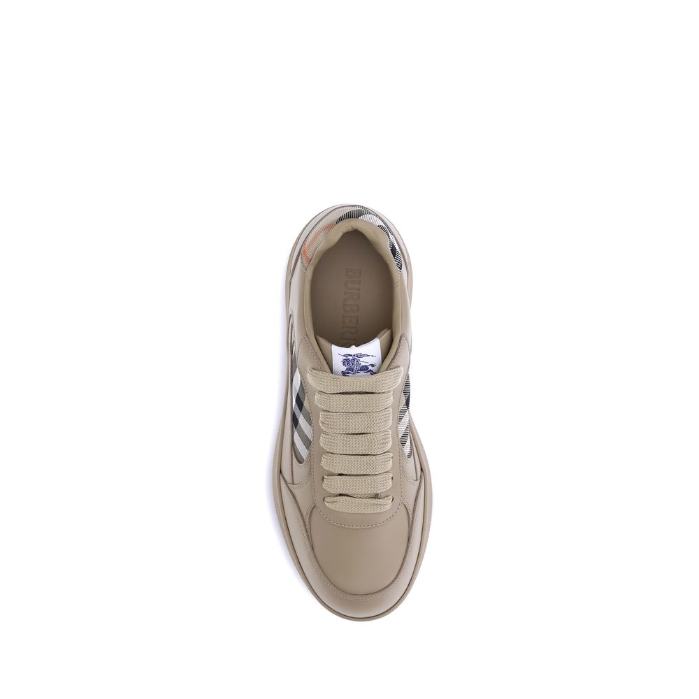 Beige Rubber Low Top Sneakers