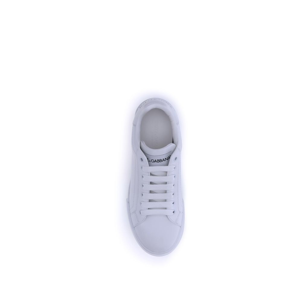 White Rubber Low Top Sneakers
