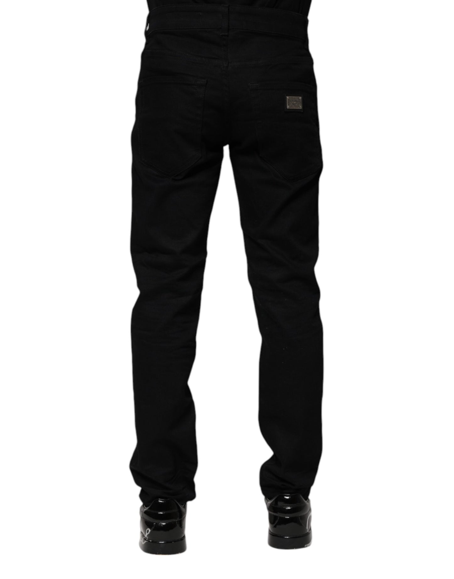 Black Cotton Skinny Denim Jeans