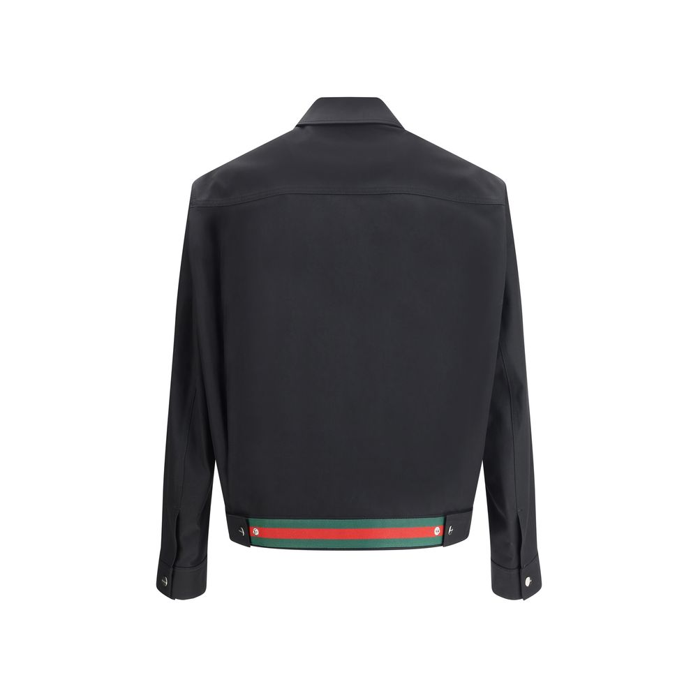 Black Cotton Shell Jacket