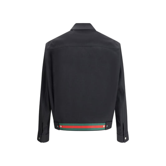 Black Cotton Shell Jacket