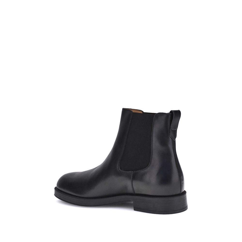 Black Calf Leather Bos Taurus Chelsea Boots