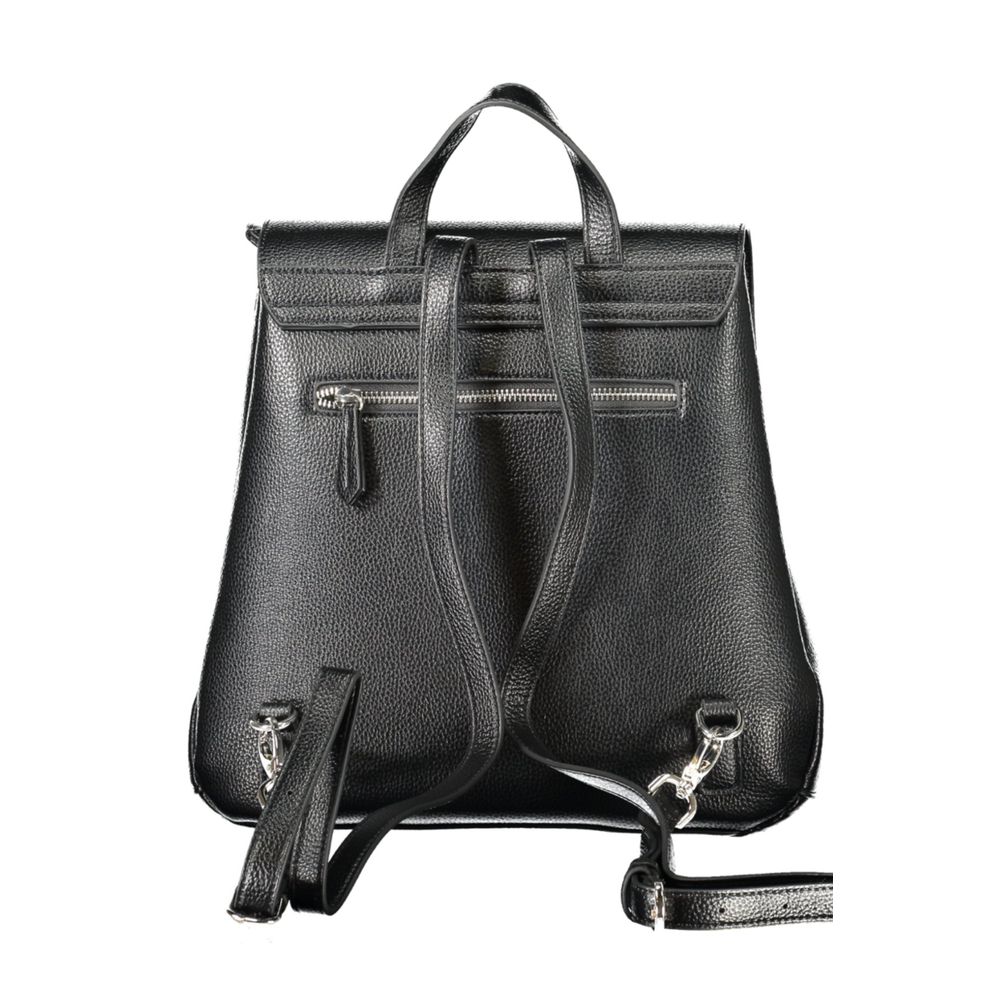 Black Polyethylene Women Backpack
