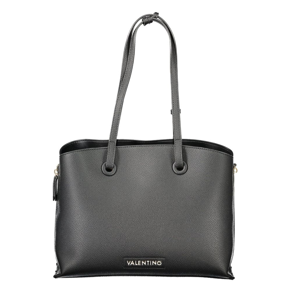 Black Polyethylene Women Handbag