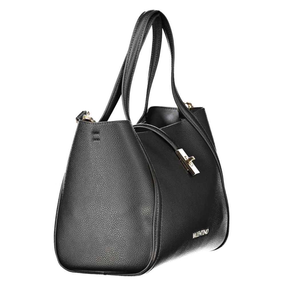 Black Polyethylene Women Handbag
