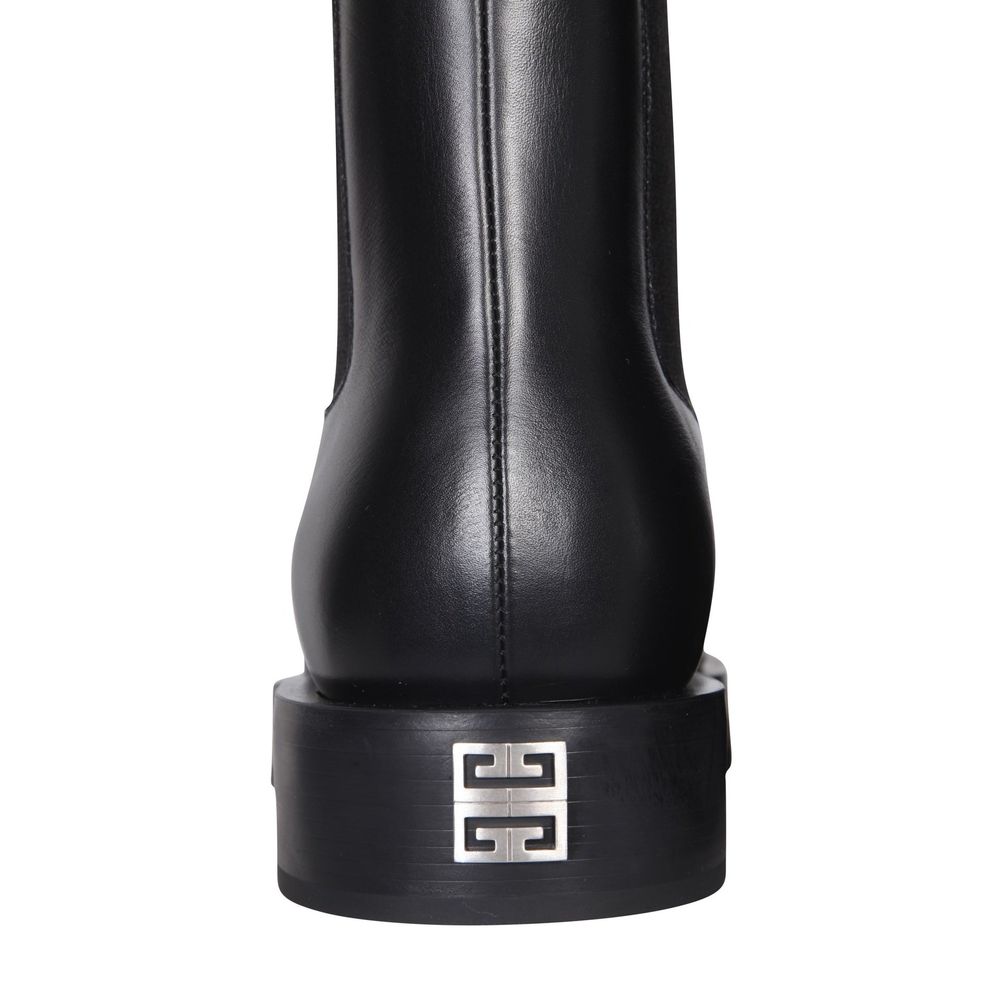 Black Calfskin Chelsea Boots