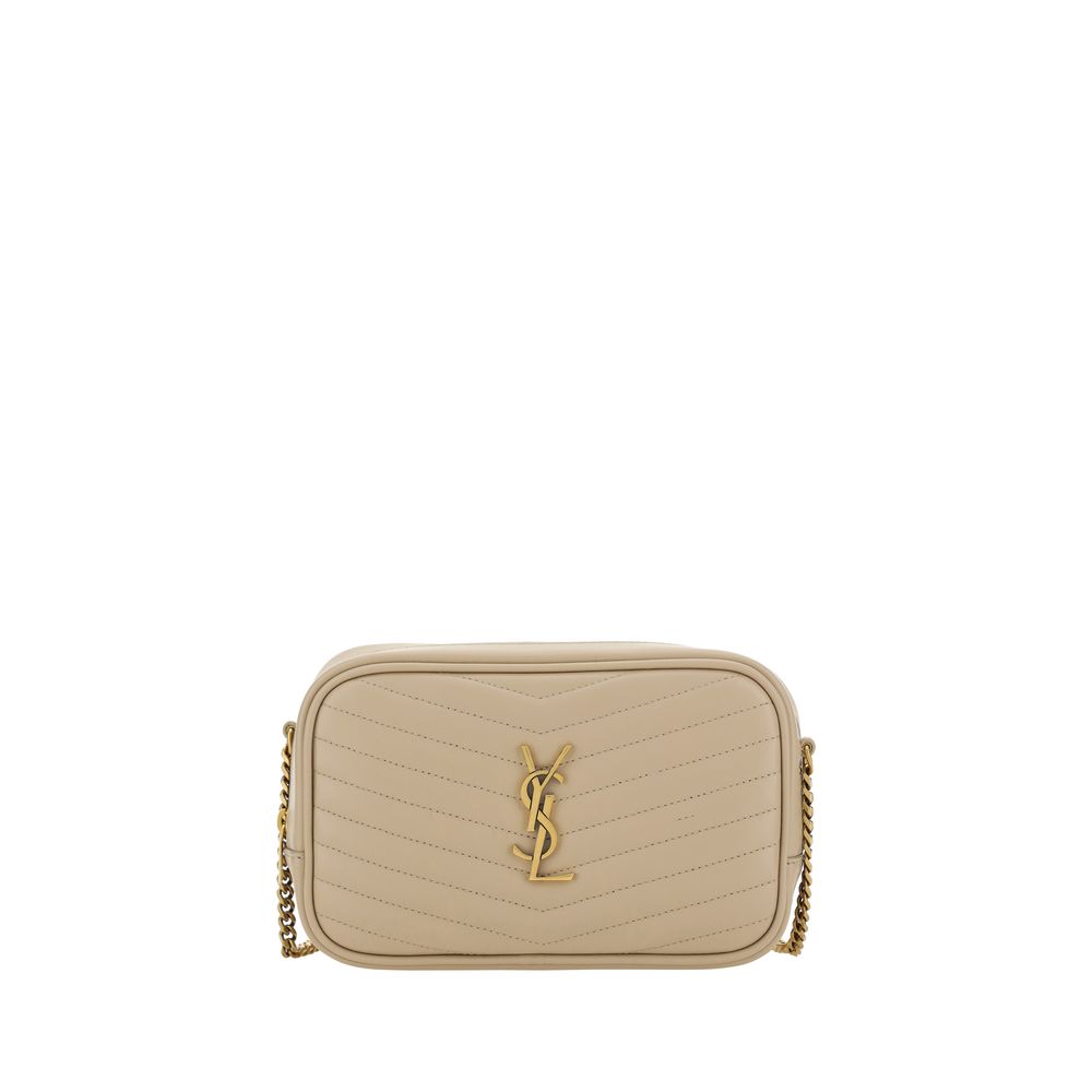 Beige Calf Leather Bos Taurus Shoulder Bag