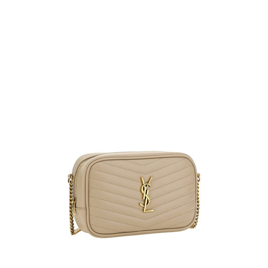 Beige Calf Leather Bos Taurus Shoulder Bag