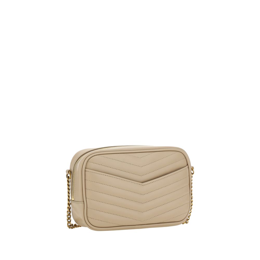 Beige Calf Leather Bos Taurus Shoulder Bag