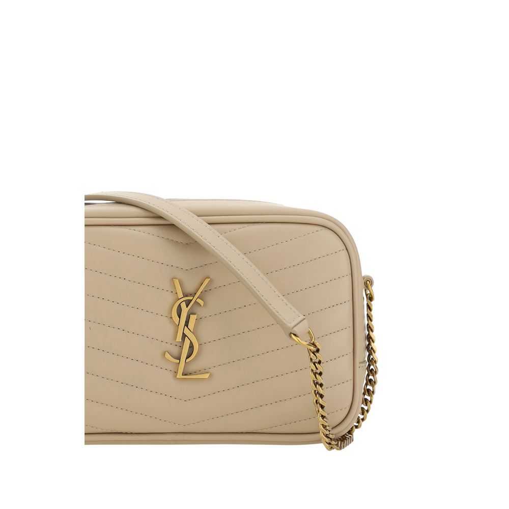Beige Calf Leather Bos Taurus Shoulder Bag