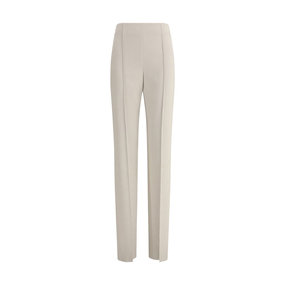 Gray Viscose Casual Pants