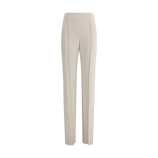 Gray Viscose Casual Pants