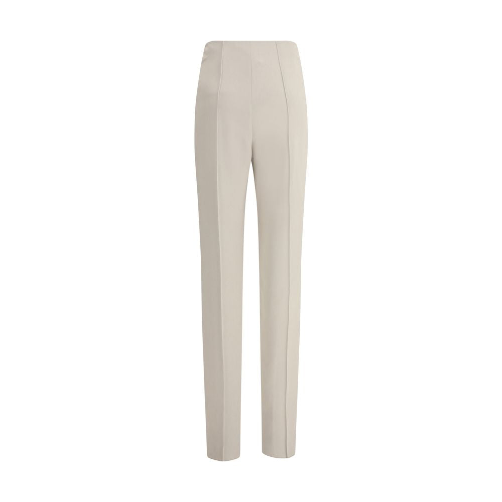 Gray Viscose Casual Pants
