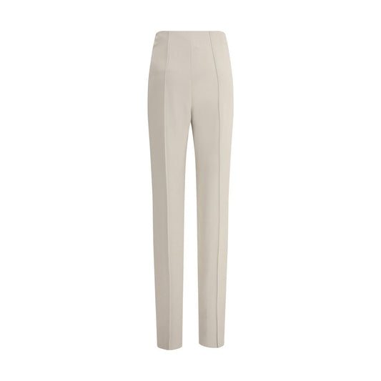Gray Viscose Casual Pants