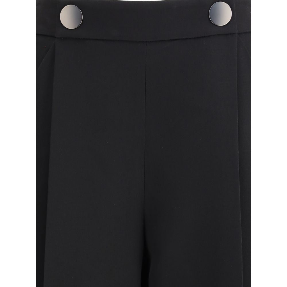 Black Silk Casual Pants