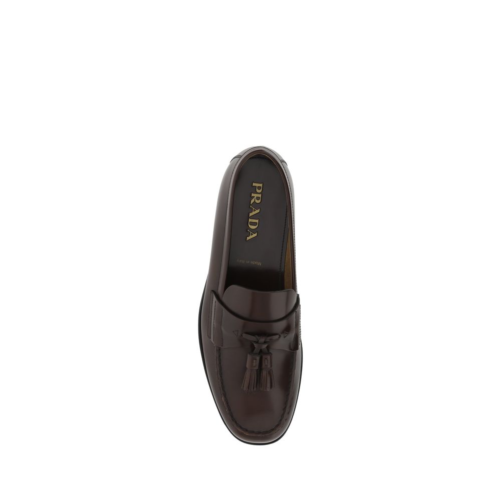 Brown Calf Leather Bos Taurus Slip-On Loafers