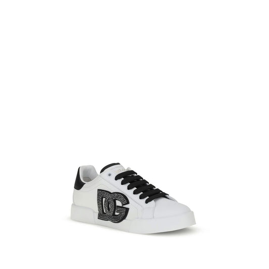 White Calf Leather Bos Taurus Low Top Sneakers
