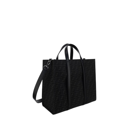 Black Polyester Shoulder Bag