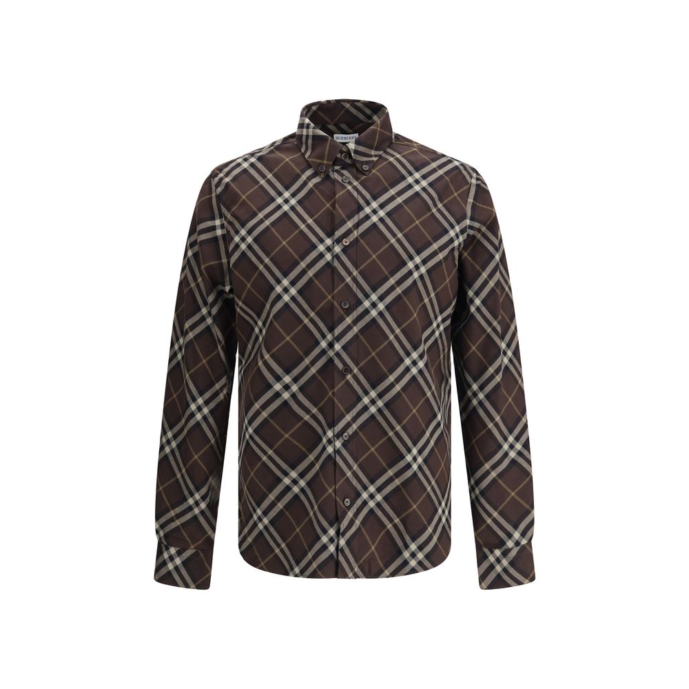 Brown Cotton Pattern Shirt