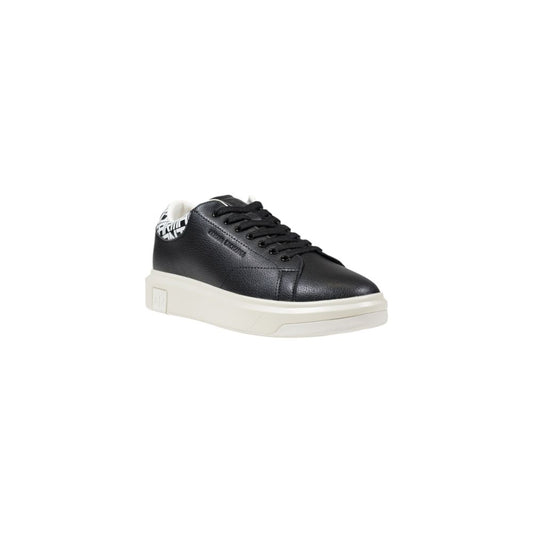 Black And White Leather Low Top Sneakers