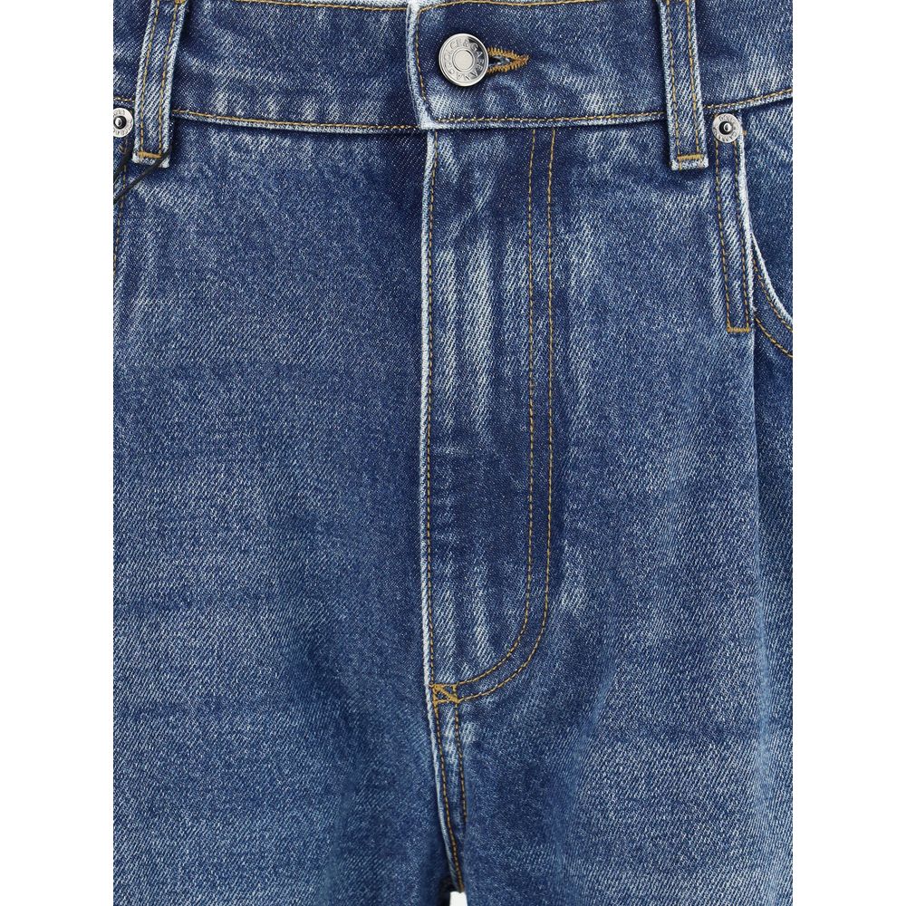 Blue Cotton Relaxed Fit Jeans