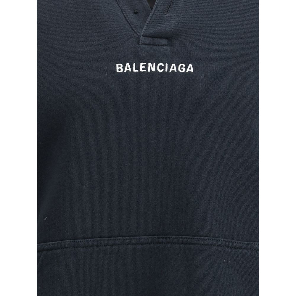 Black Cotton Sweatshirt