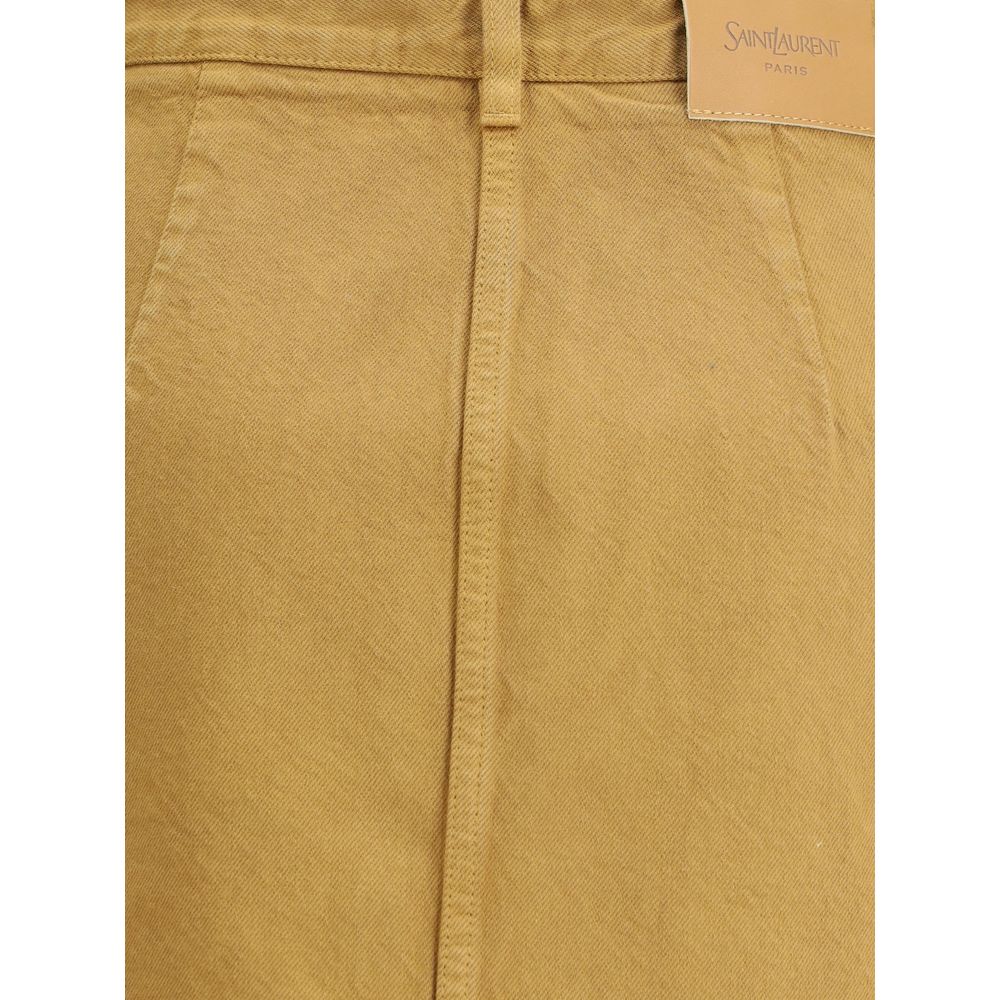Beige Denim Skirt