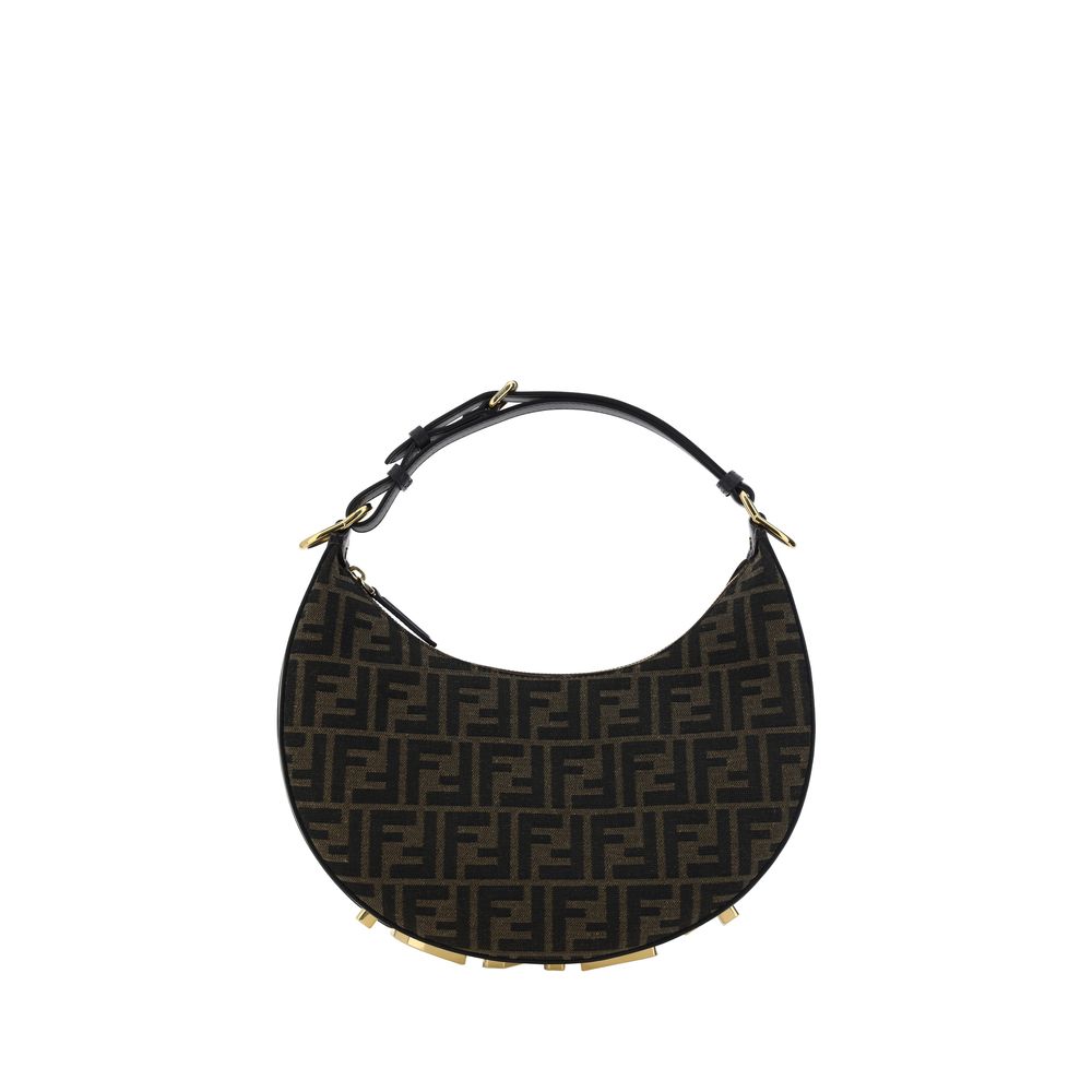 Brown Fabric Shoulder Bag