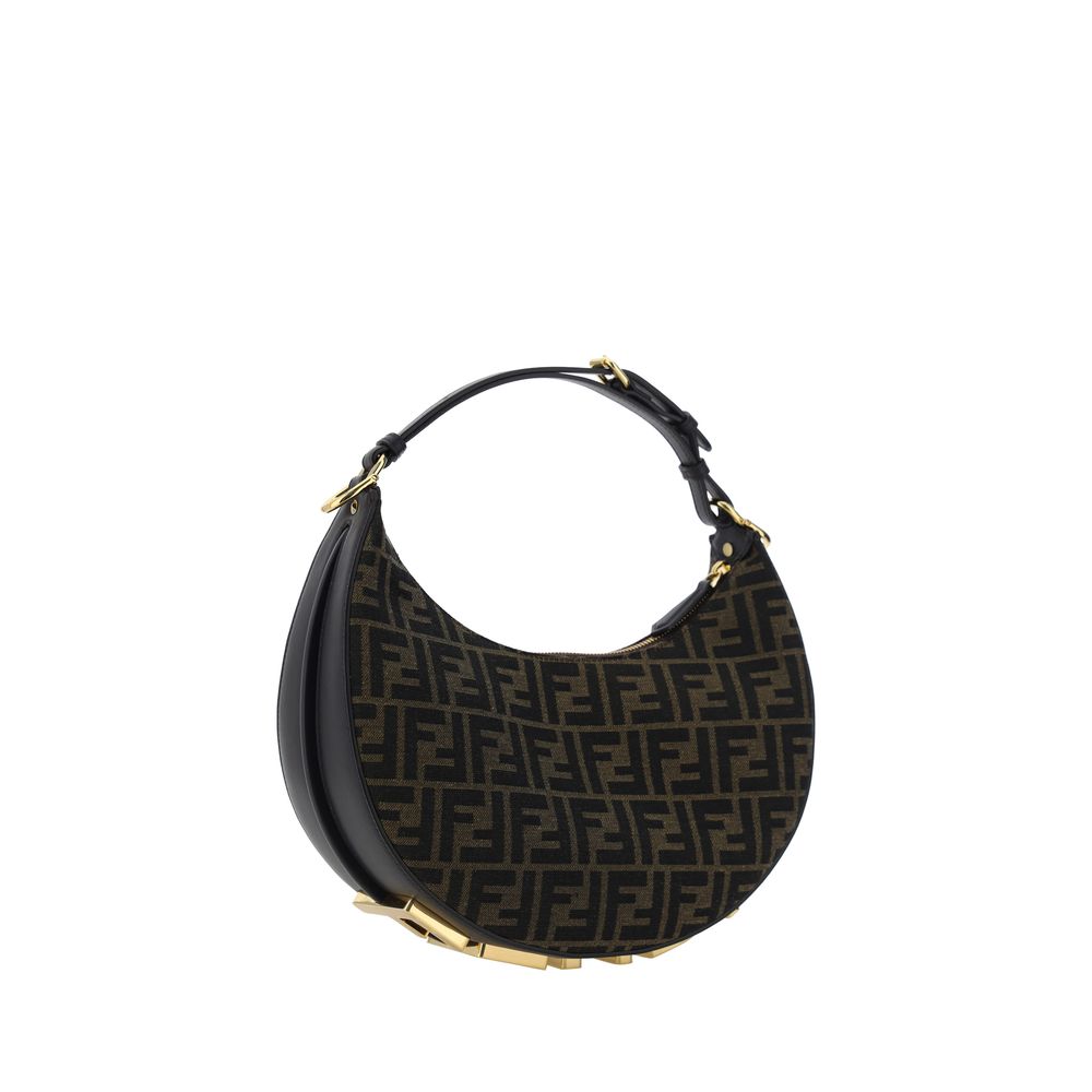 Brown Fabric Shoulder Bag