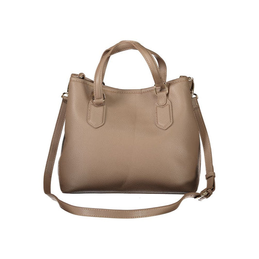 Brown Polyethylene Women Handbag