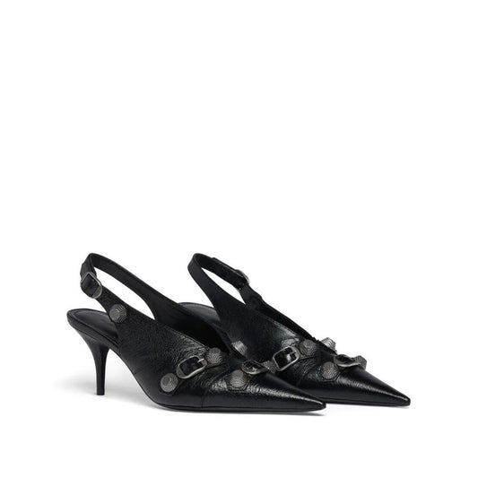 Black Calfskin High Heel Pumps