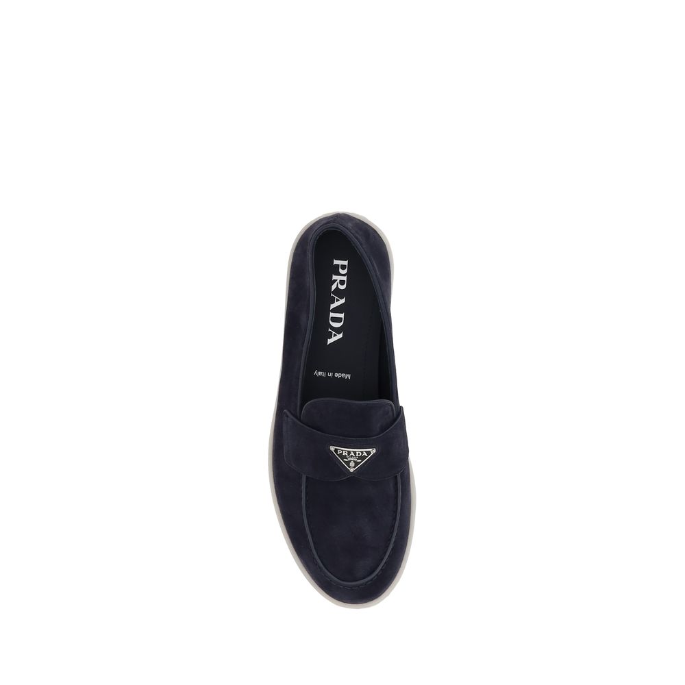 Blue Rubber Slip-On Loafers