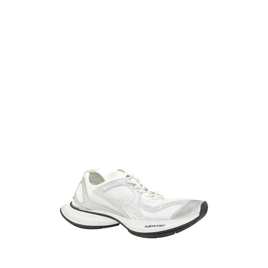 White Polyethylene Athletic Sneakers