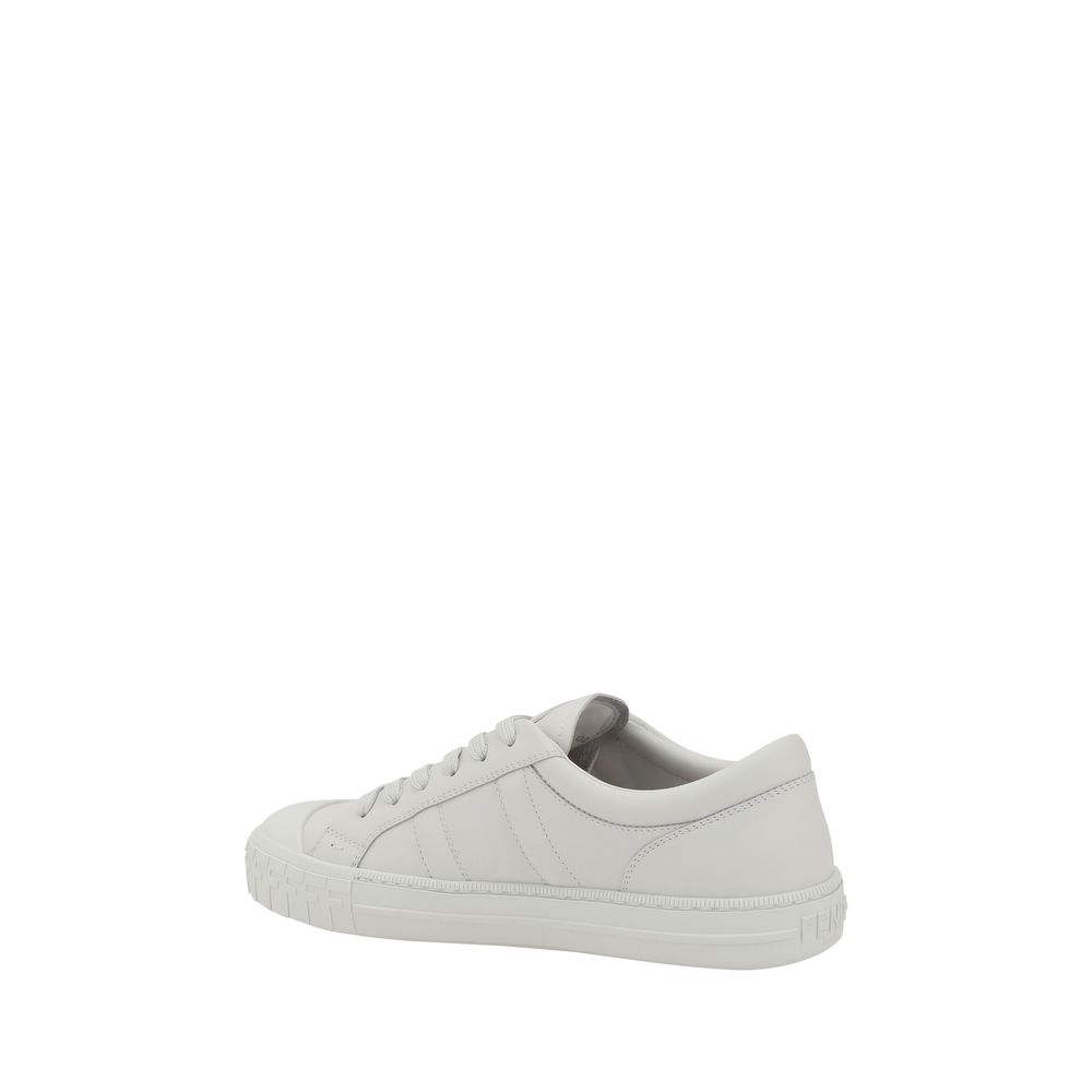 White Calf Leather Bos Taurus Athletic Sneakers