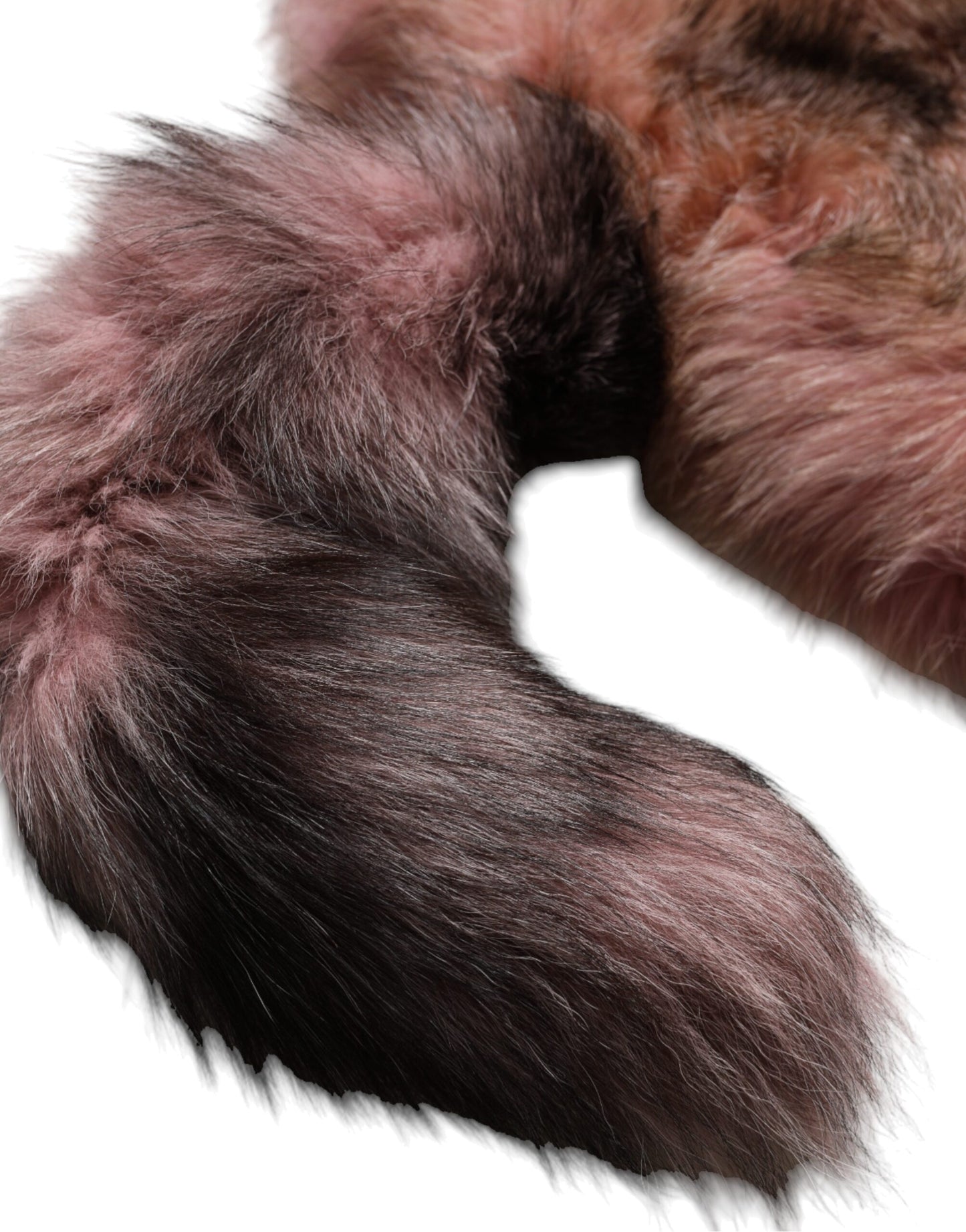 Pink Frost Fox Fur Neck Warmer Winter Scarf