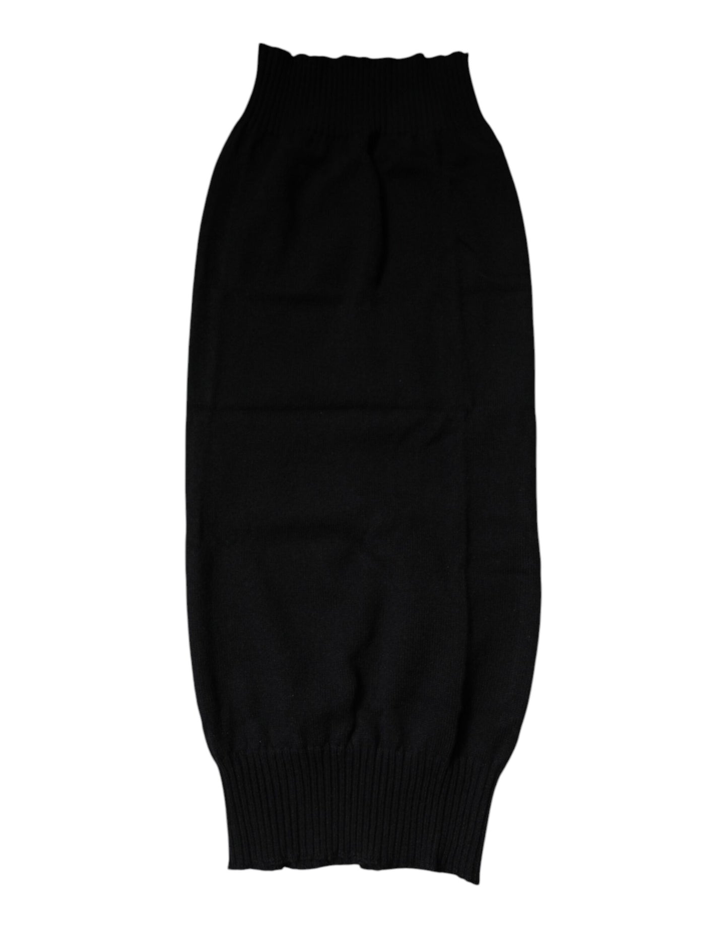 Black Cashmere Knitted Neck Warmer Foulard Scarf