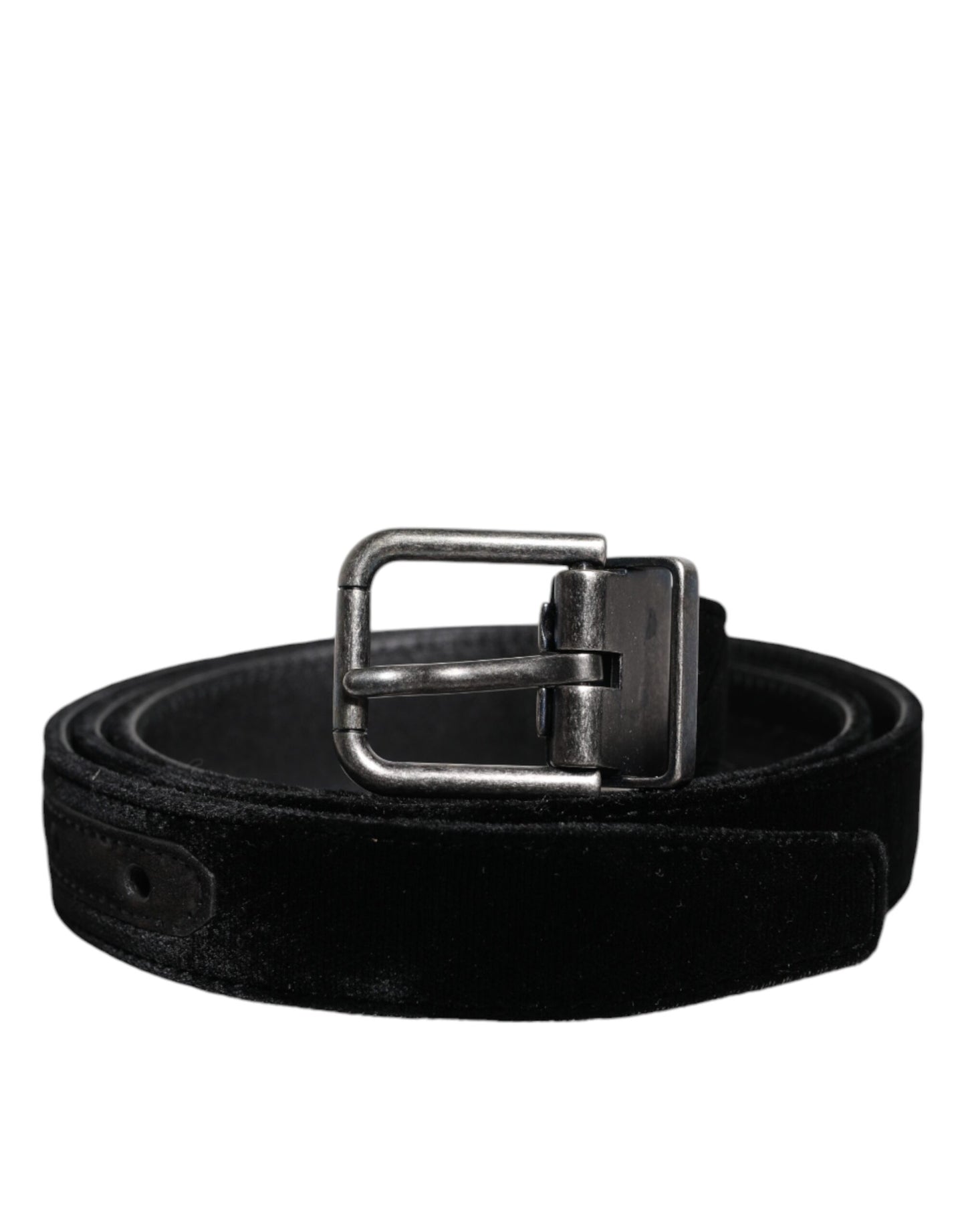 Black Leather Metal Buckle Classic Belt