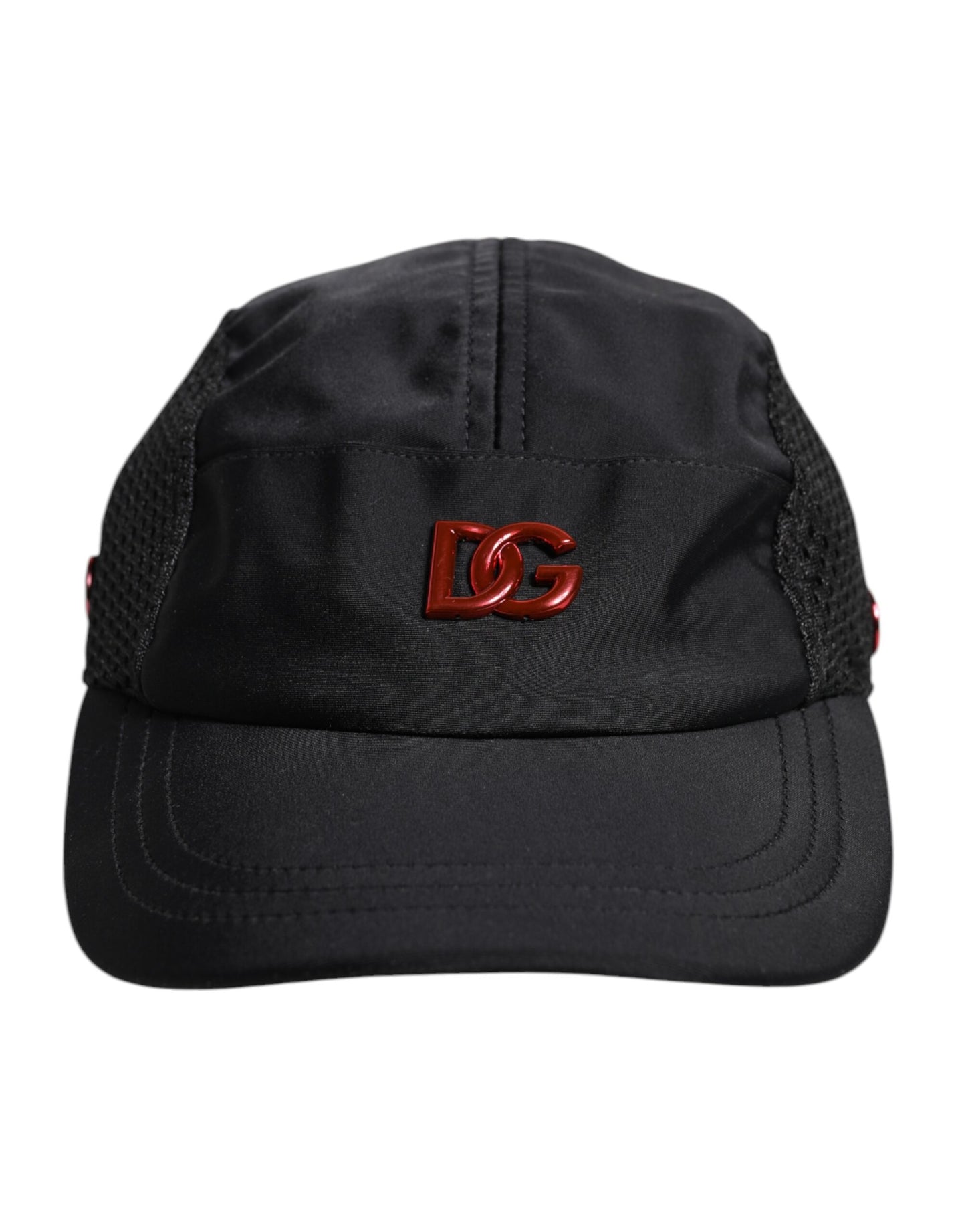 Black Nylon DG Logo 6 Panels Baseball Cap