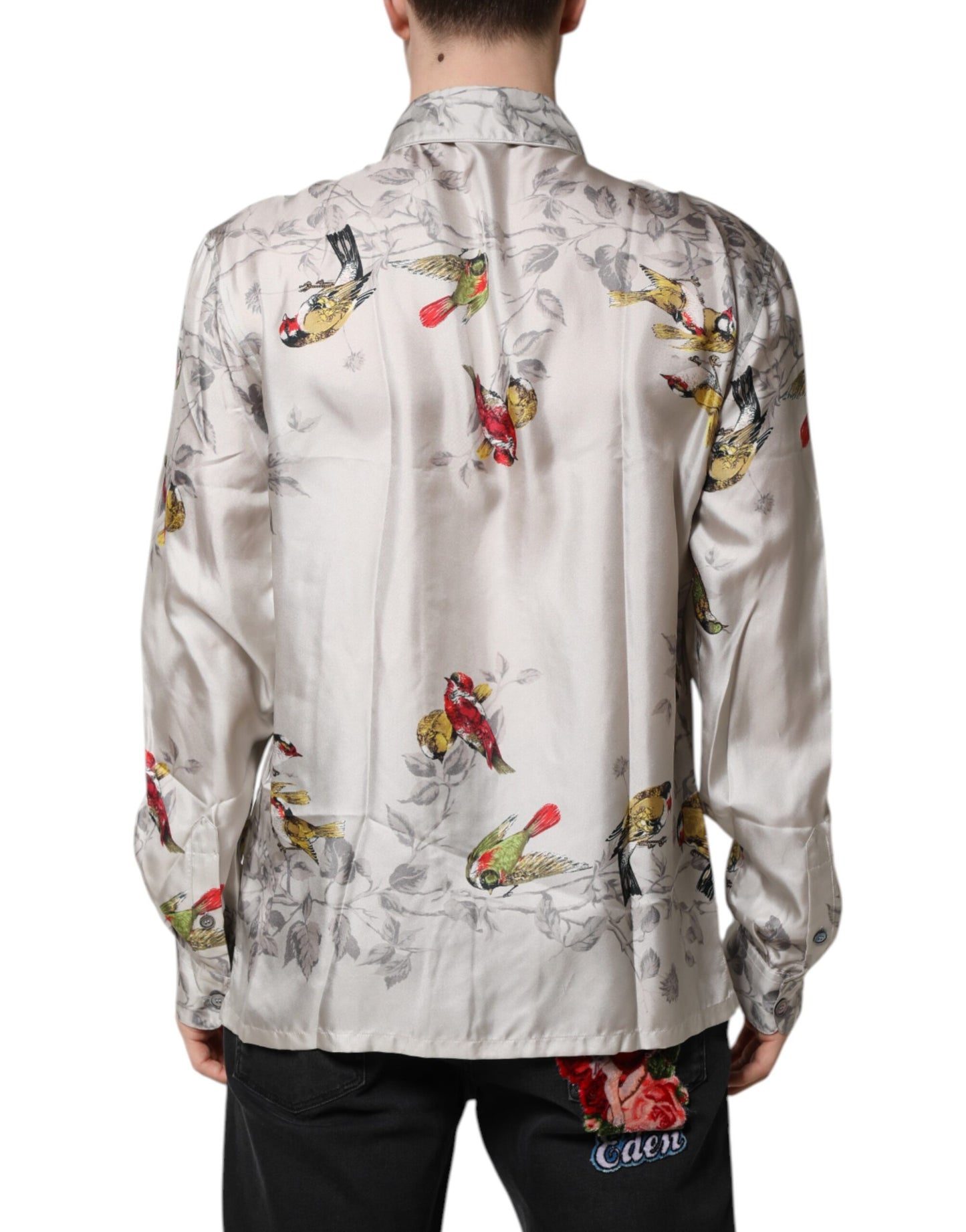 Multicolor Silk Printed Button Down Shirt