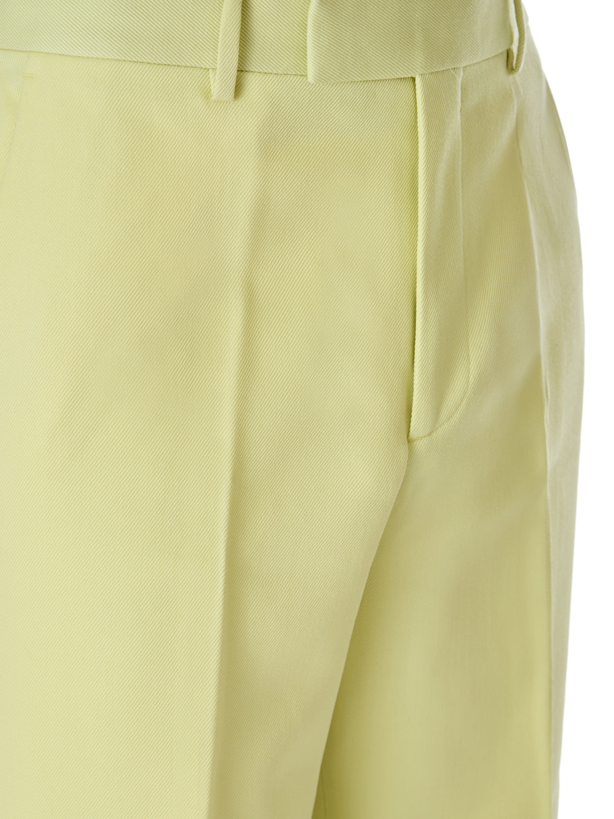 Lime Yellow Polyester Pants