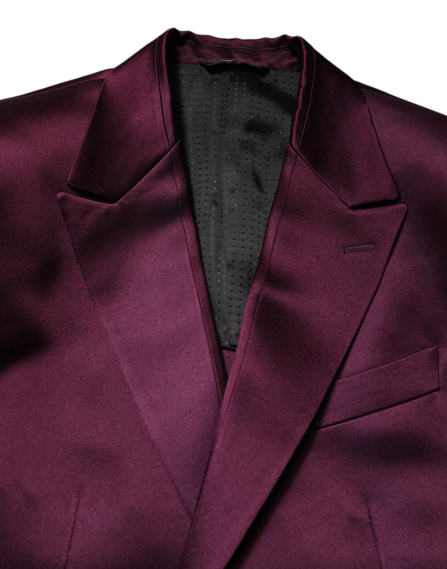 Dark Purple Silk 3Piece Single Breasted Suit