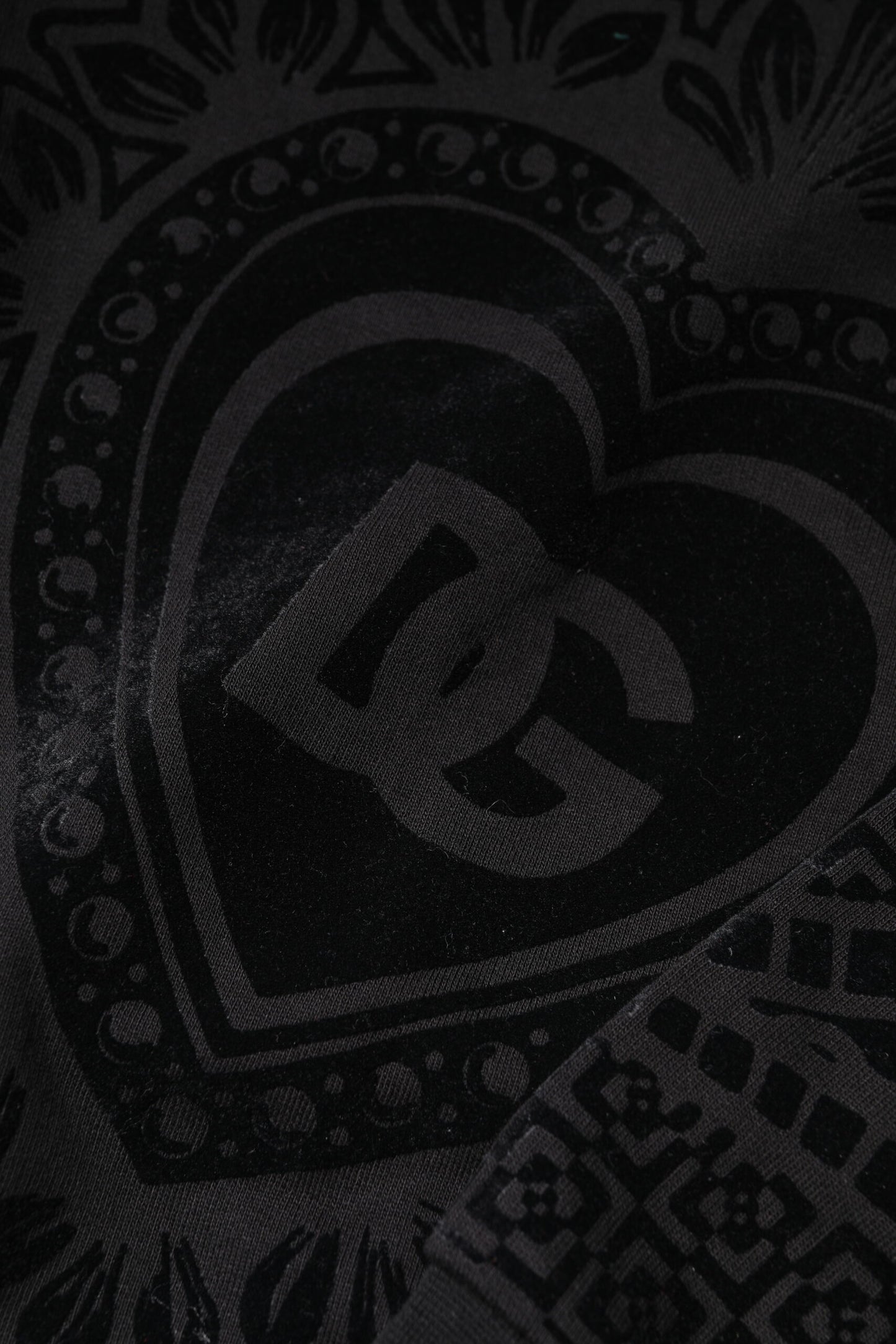 Black Printed Crew Neck Sweatshirt Sweater